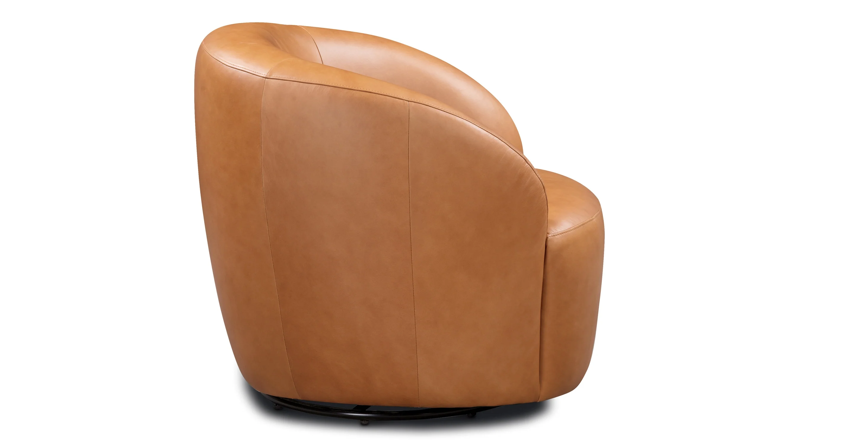 Alma Leather Swivel Chair - Image 5