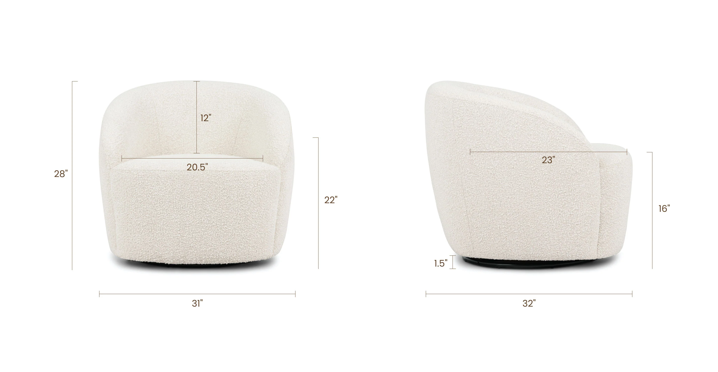 Alma Swivel Lounge Chair - Image 16