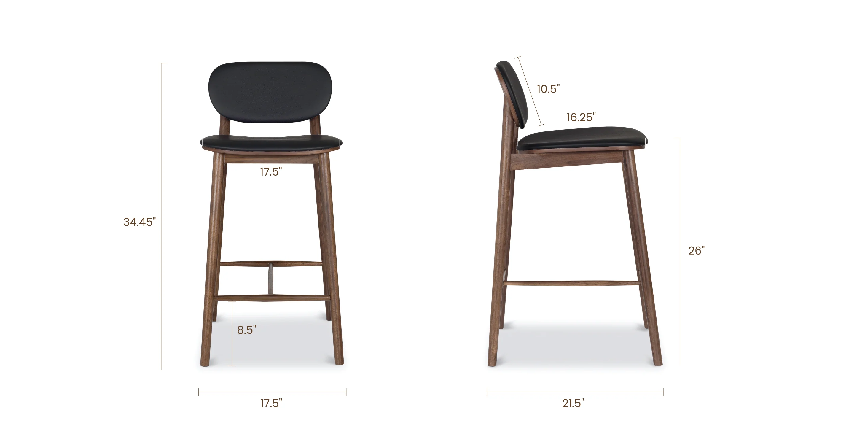 Bonato Leather Counter Stool - Image 15