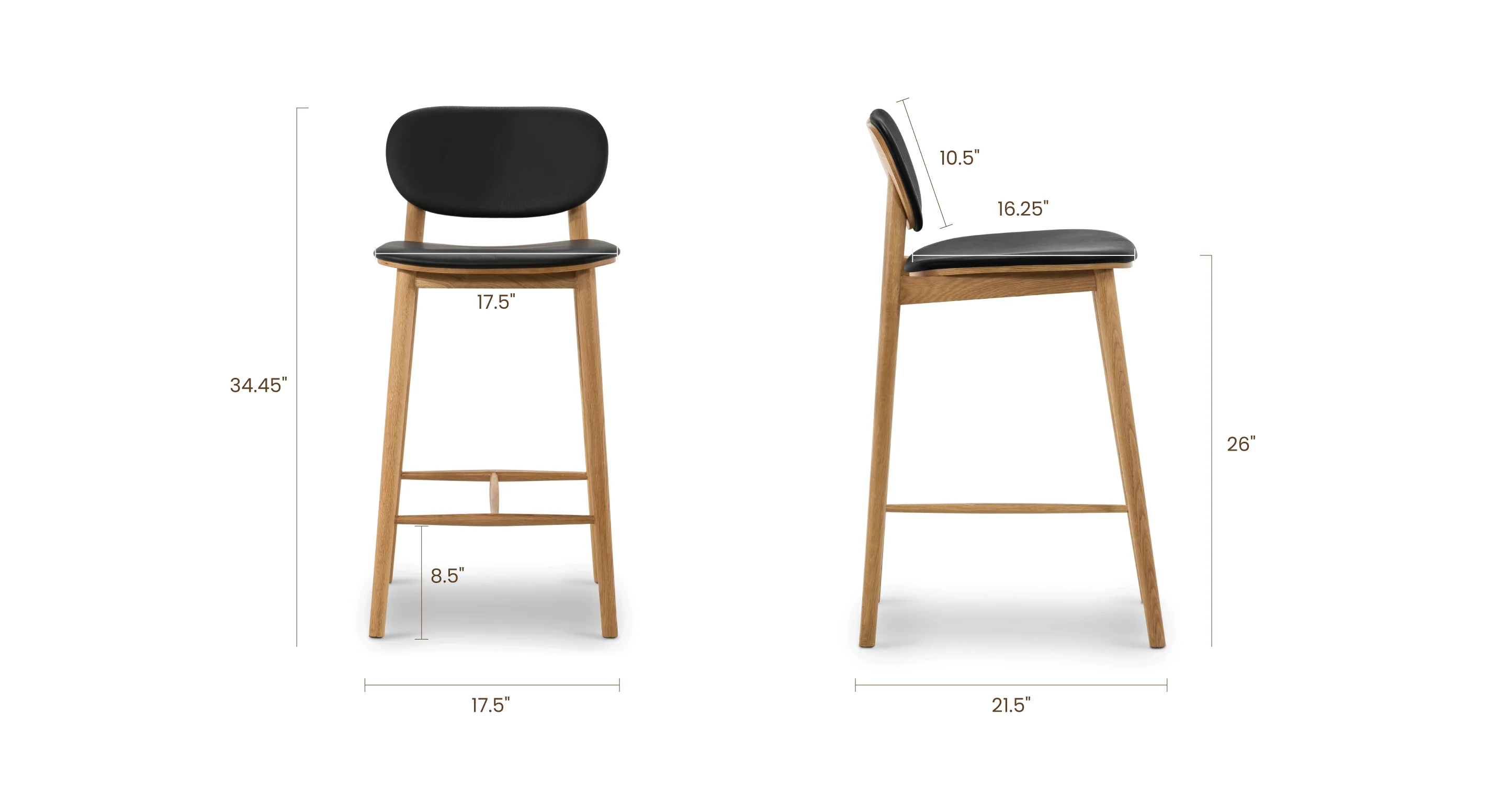 Bonato Leather Counter Stool - Image 27
