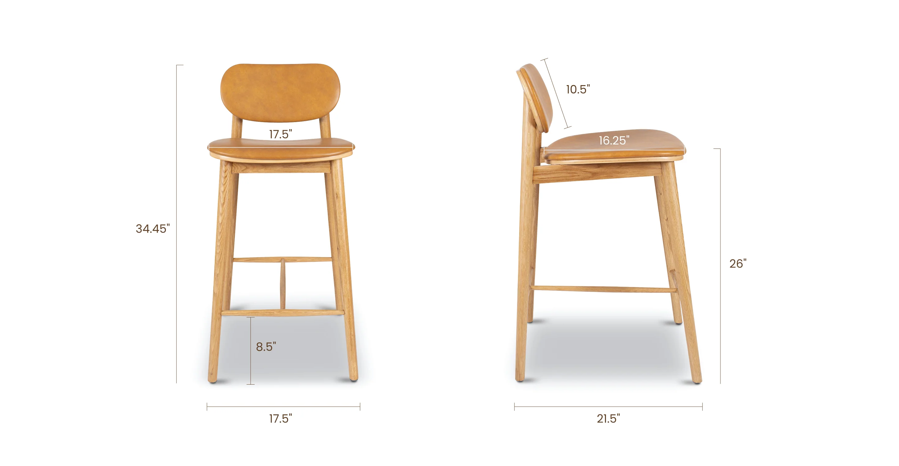 Bonato Leather Counter Stool - Image 50
