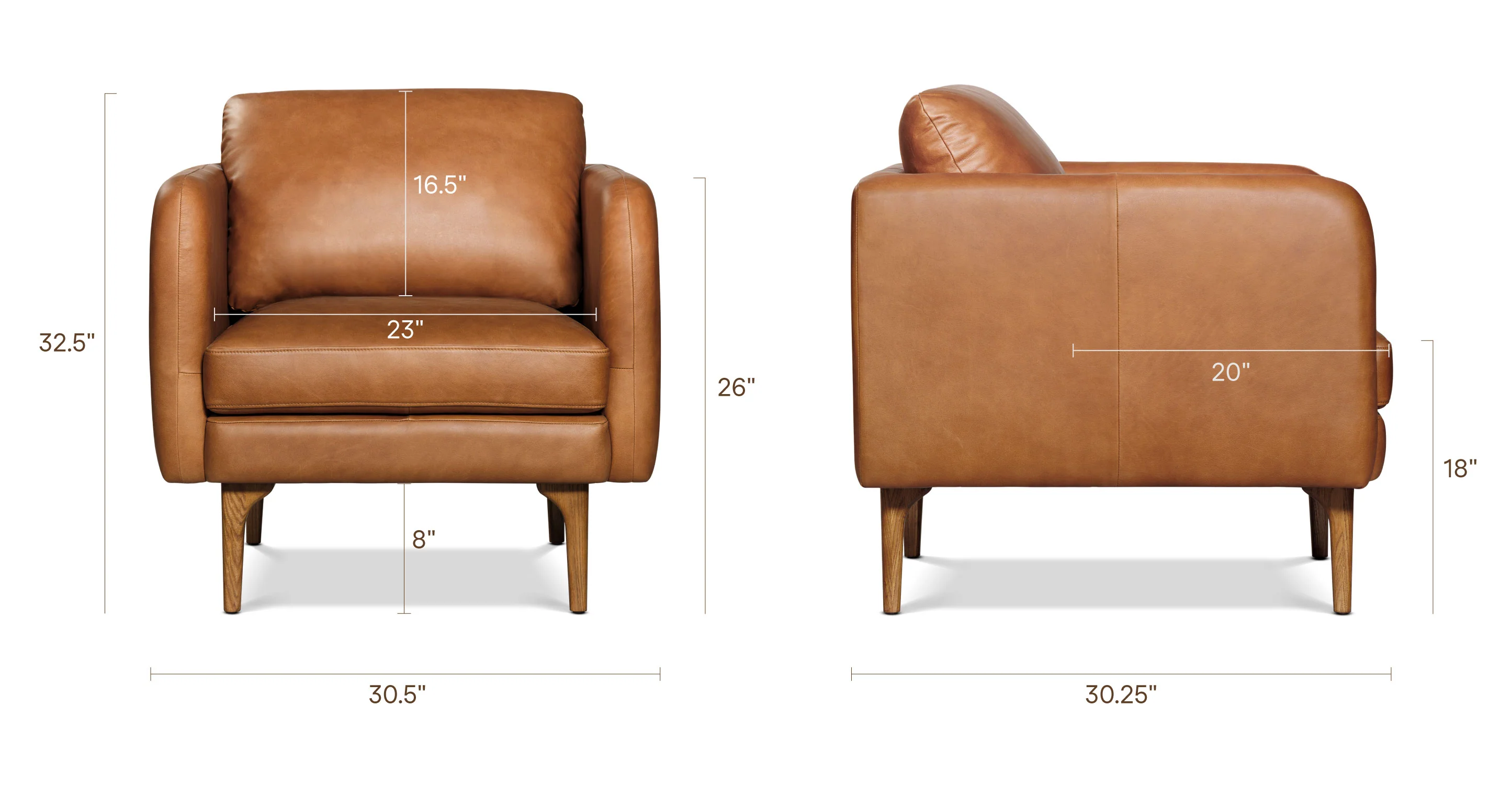 Bosco Leather Lounge Chair - Image 13