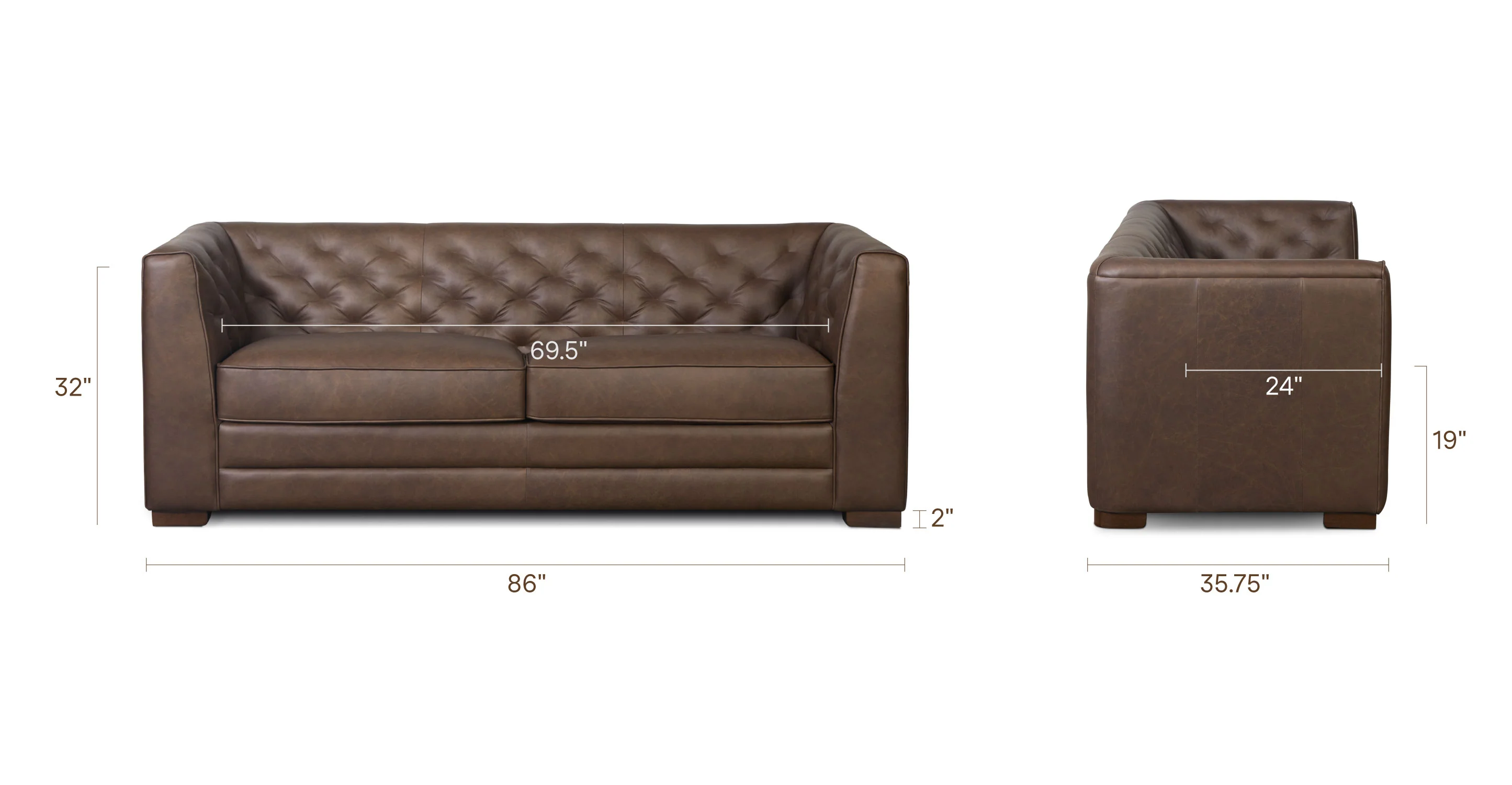 Essex 86" Leather Pull-Out Convertible Sleeper Sofa - Image 28
