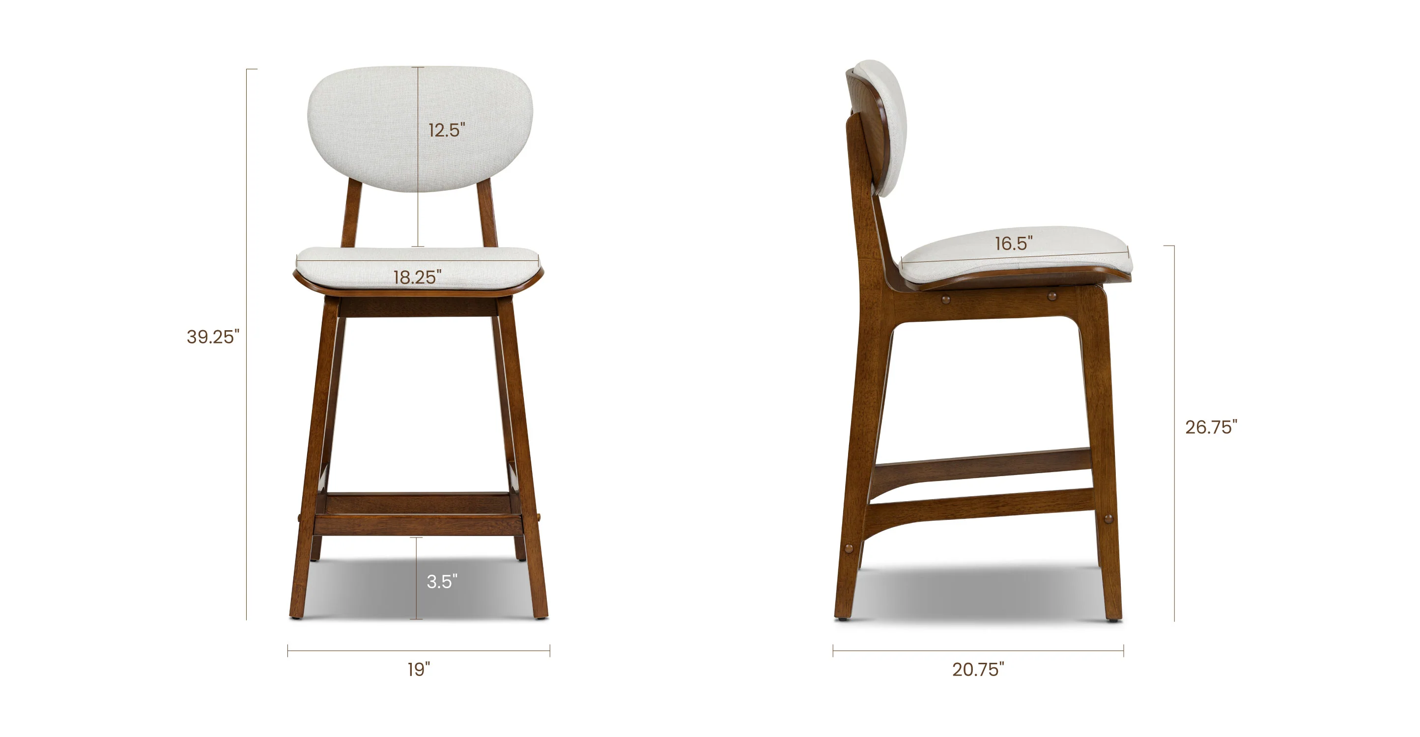 Finnley Counter Stool with Removable  / Washable Covers - Image 18