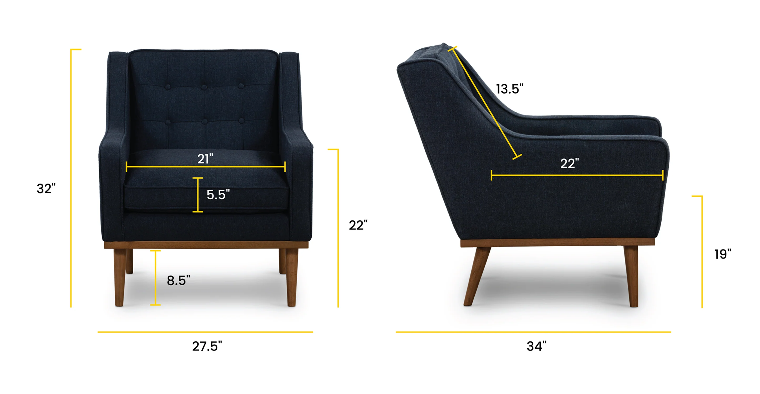 Gus Fabric Lounge Chair - Image 29