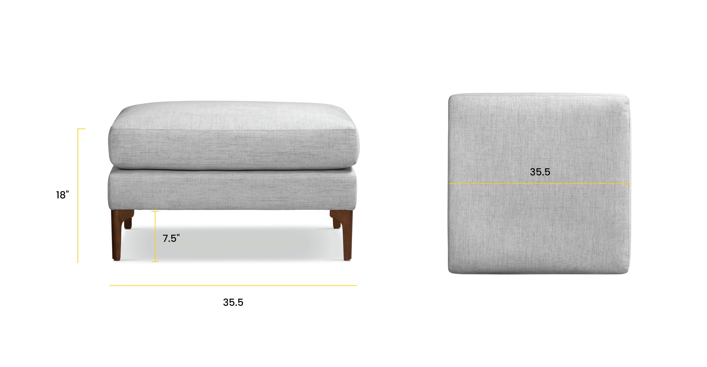 Mateo Fabric Ottoman - Image 10