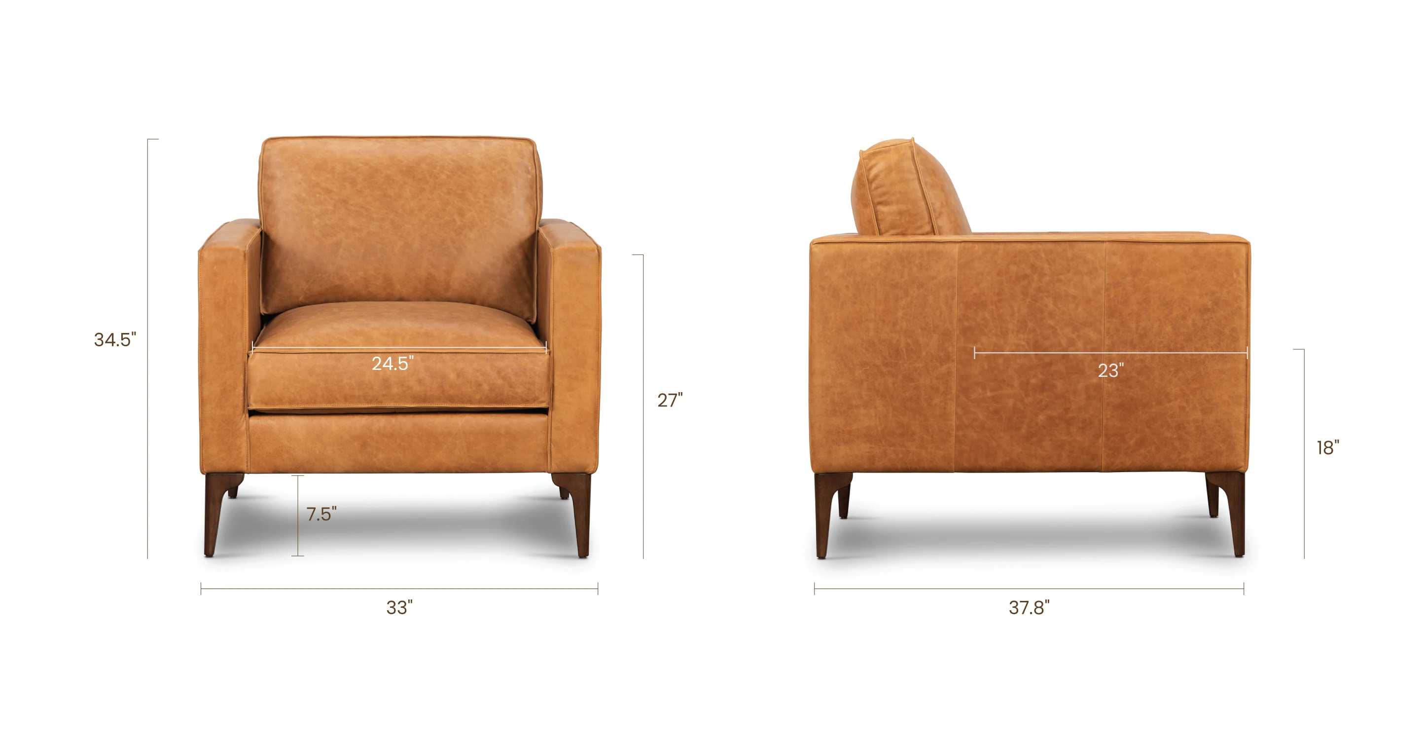 Mateo Leather Lounge Chair - Image 18
