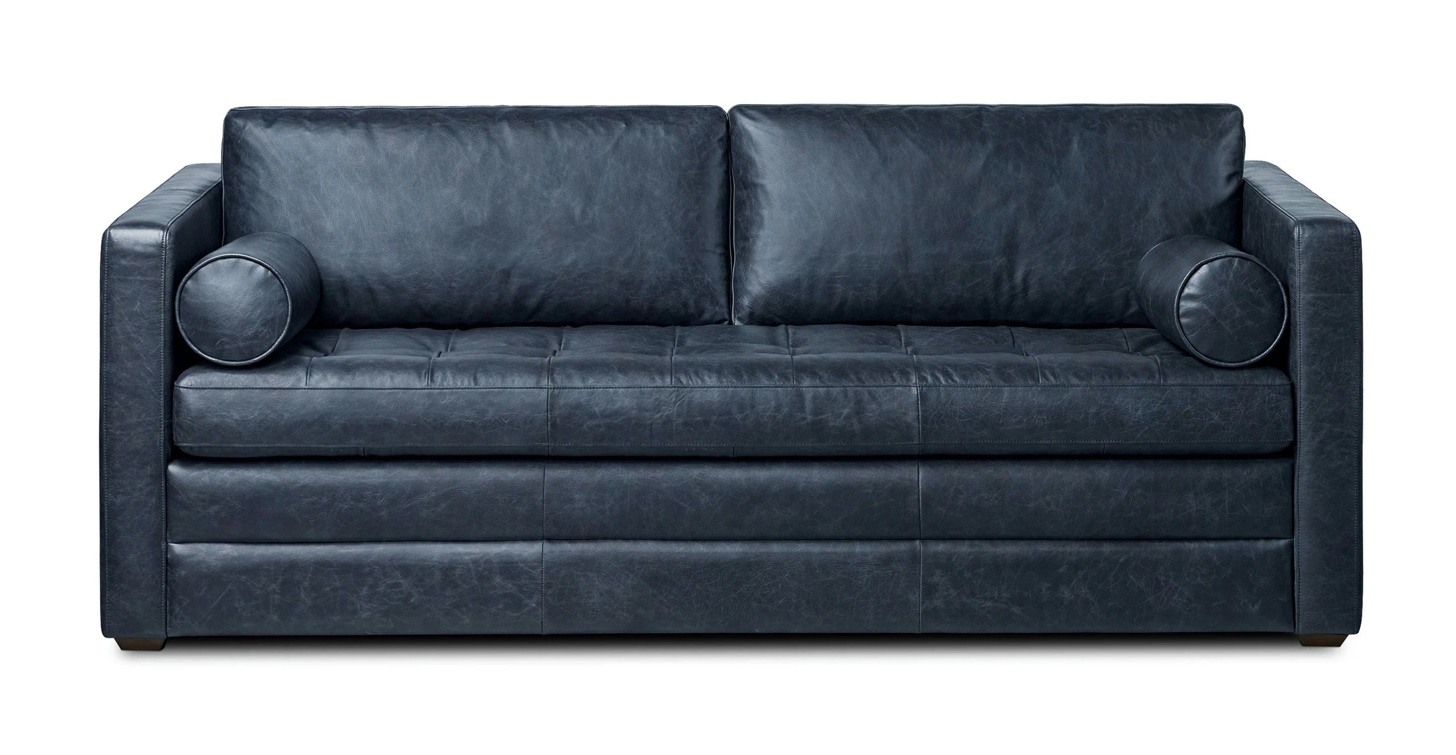 Napa 82" Leather Pull-Out Convertible Sleeper Sofa - Image 27