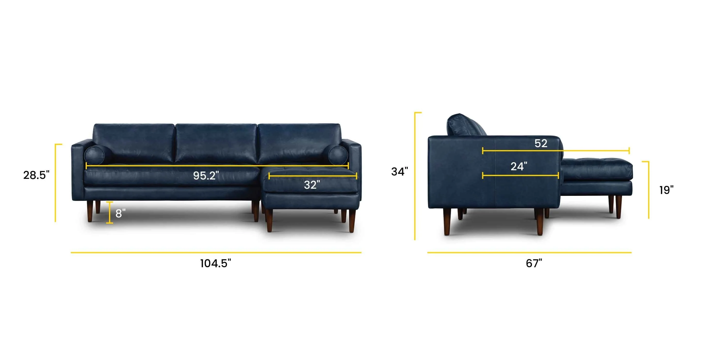 Napa Right-Facing Sectional Sofa - Image 63