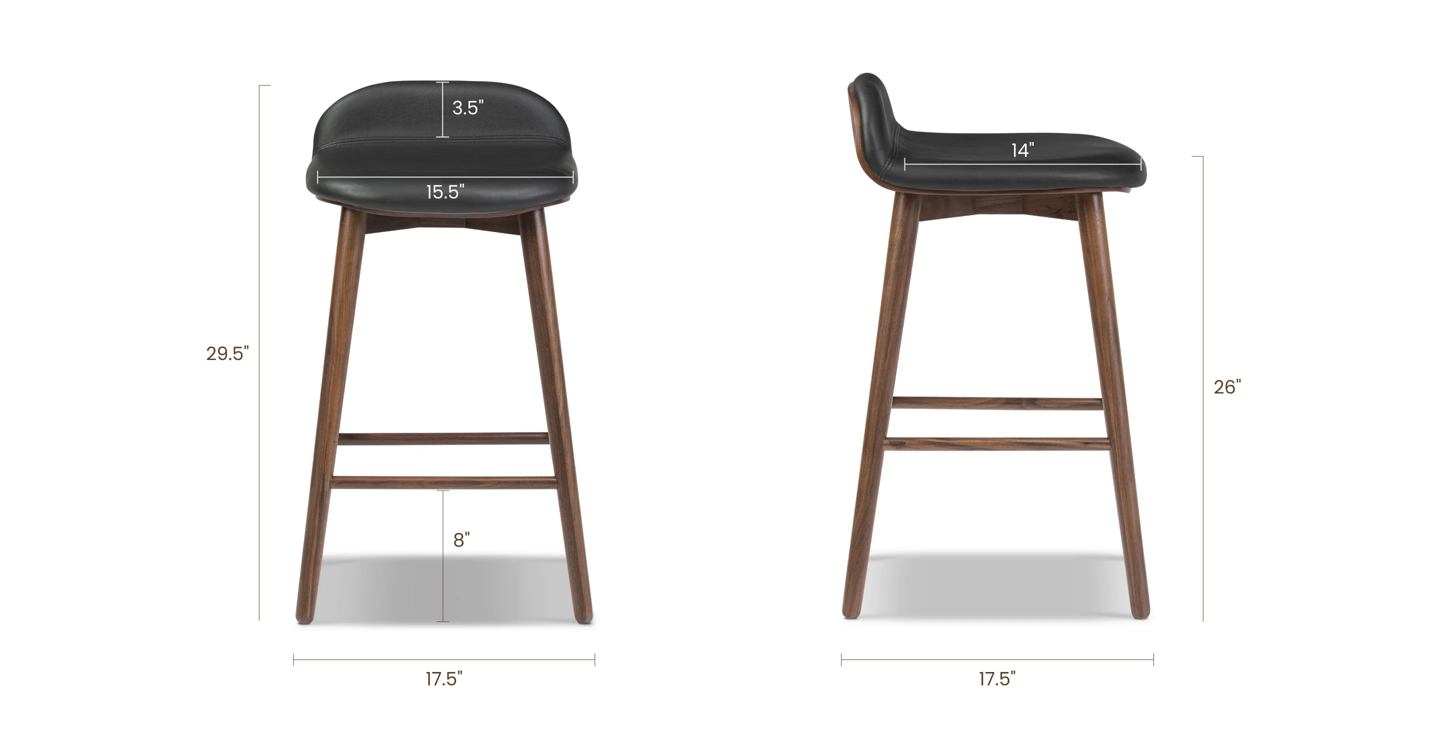 Notello Leather Counter Stool - Image 13
