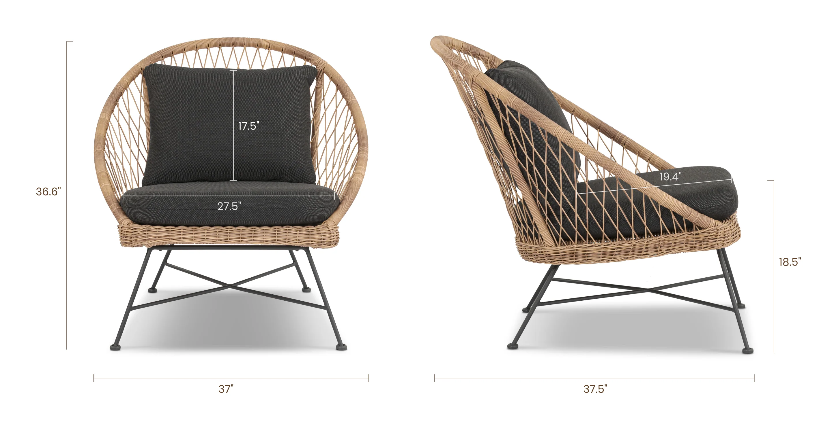 Ponza Indoor / Outdoor Lounge Chair - Image 15