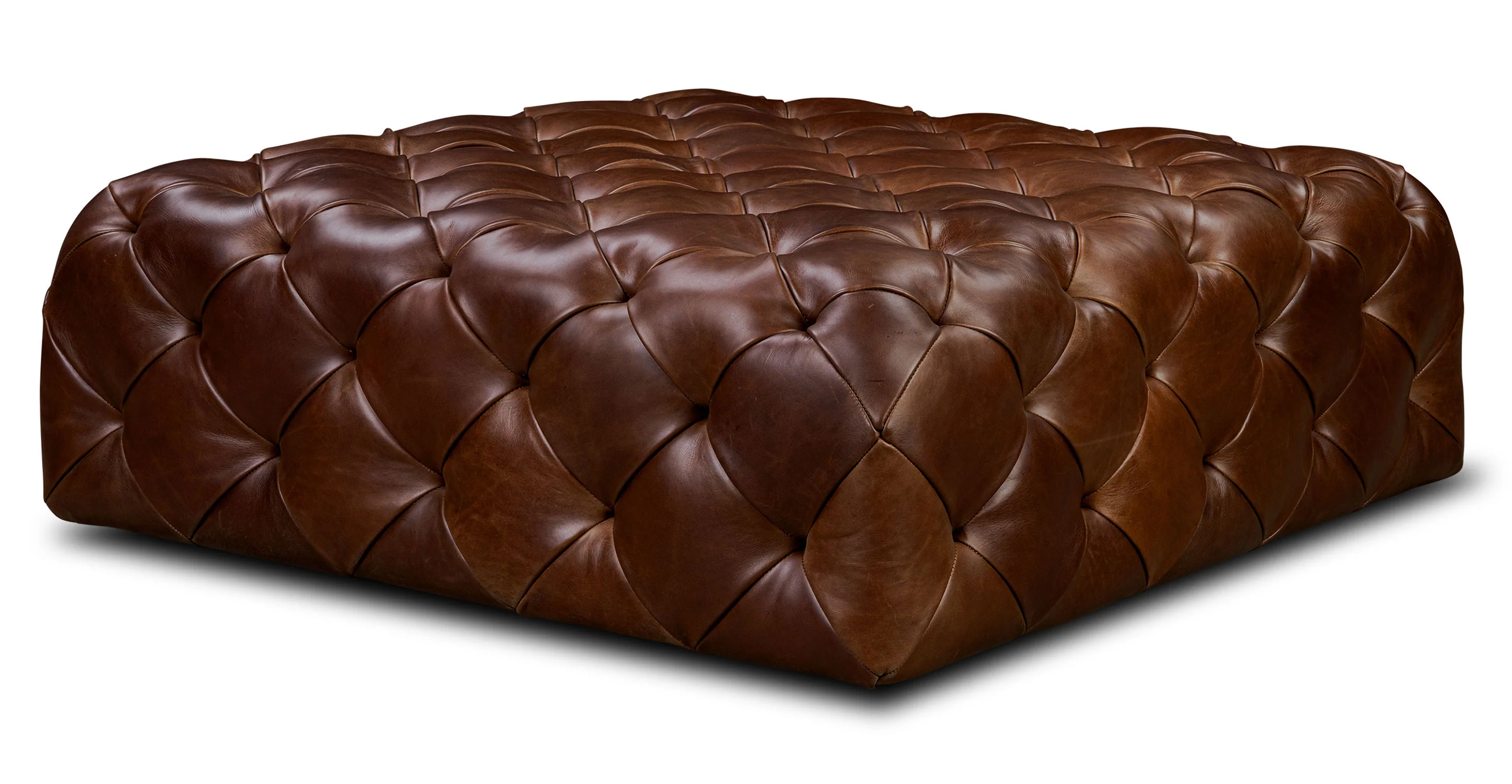 Turin Leather Ottoman - Image 3