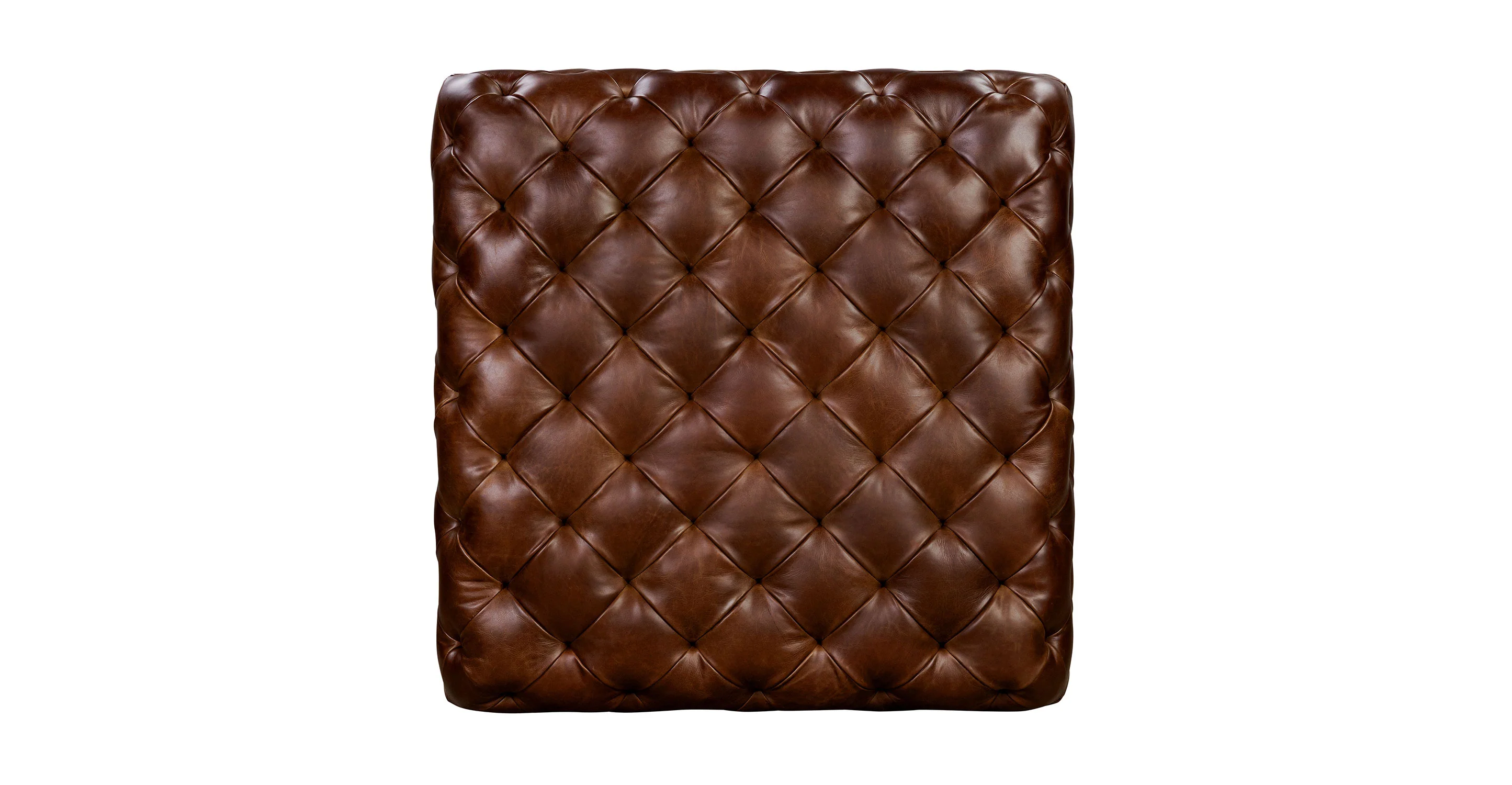 Turin Leather Ottoman - Image 4