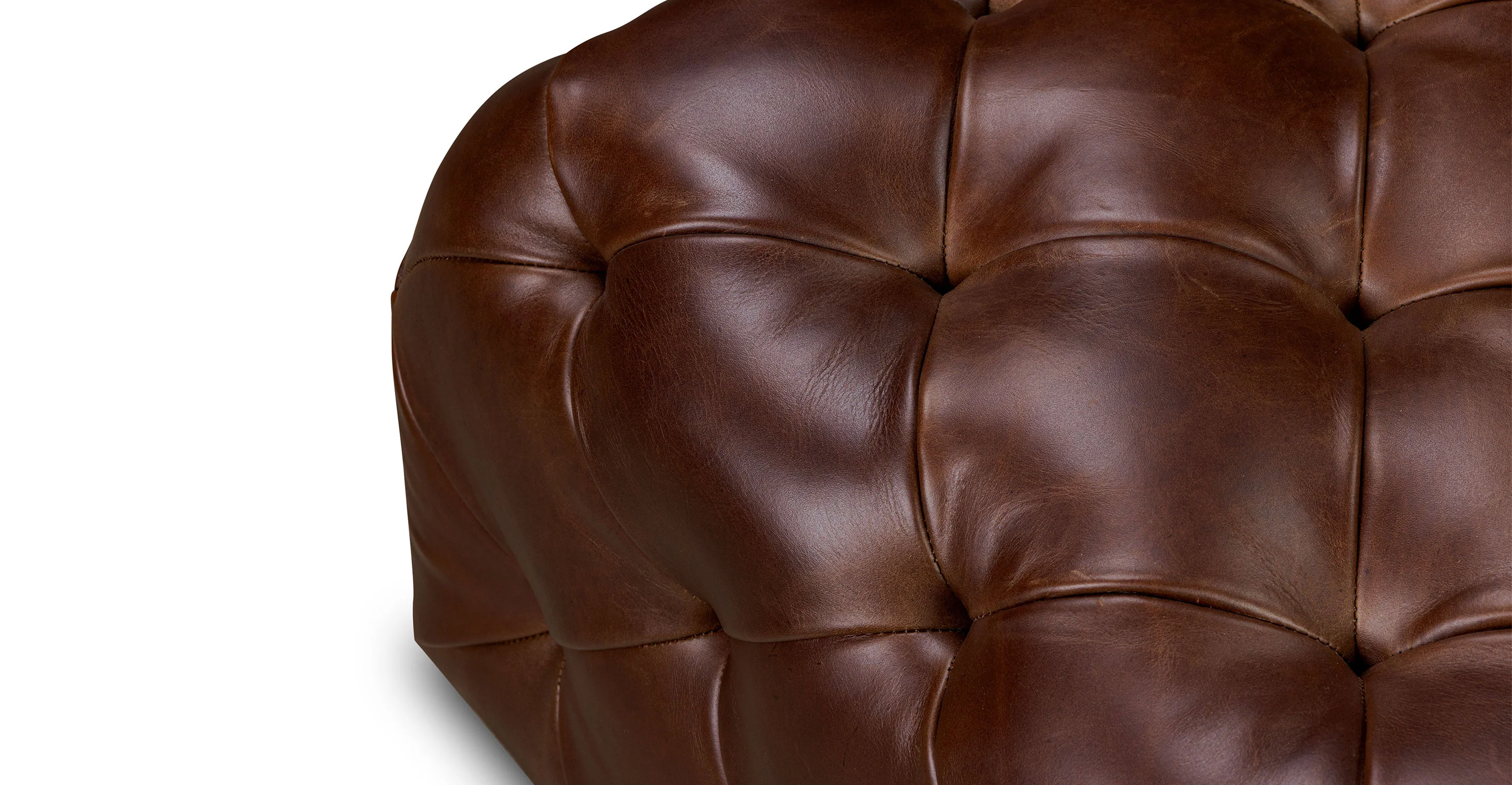 Turin Leather Ottoman - Image 6