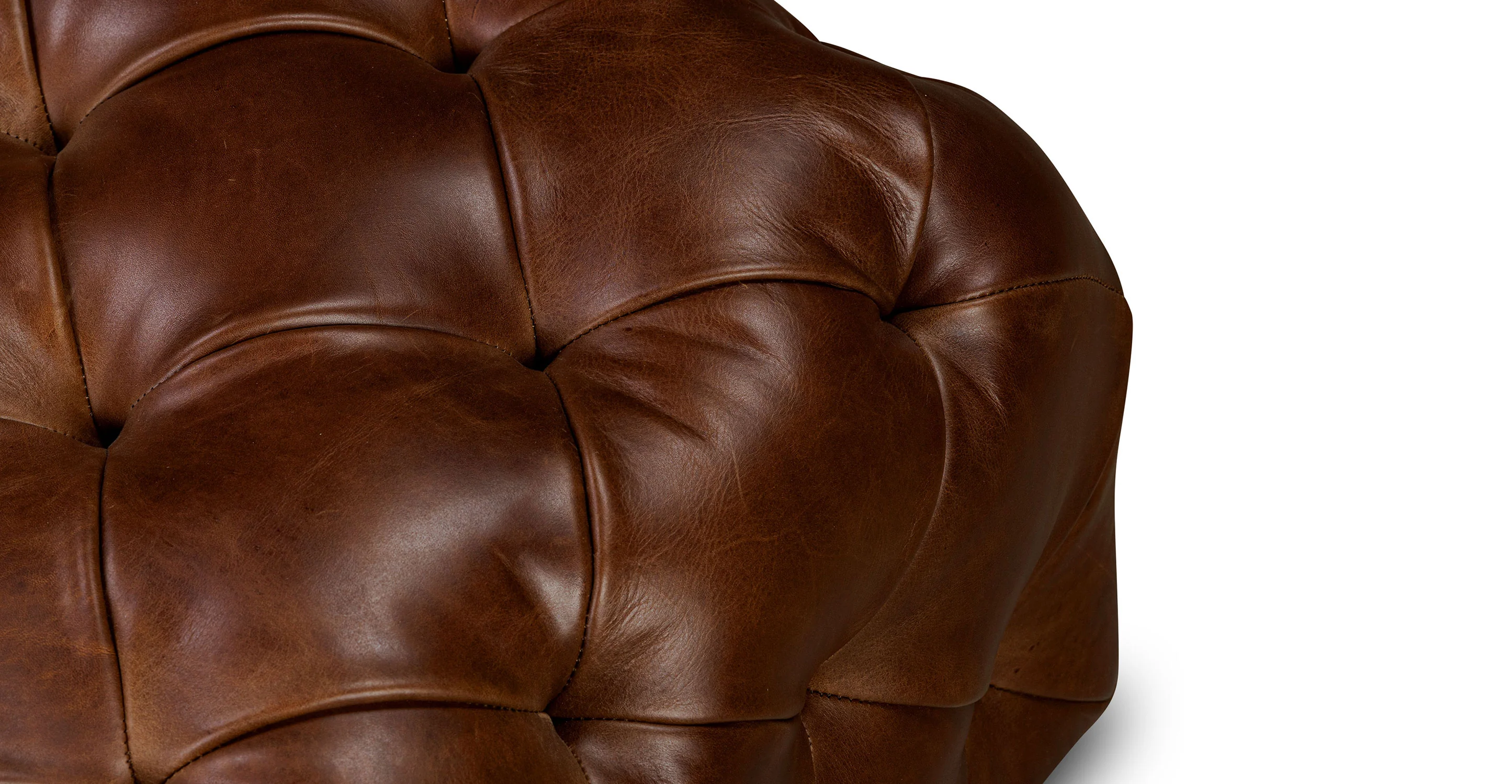 Turin Leather Ottoman - Image 7