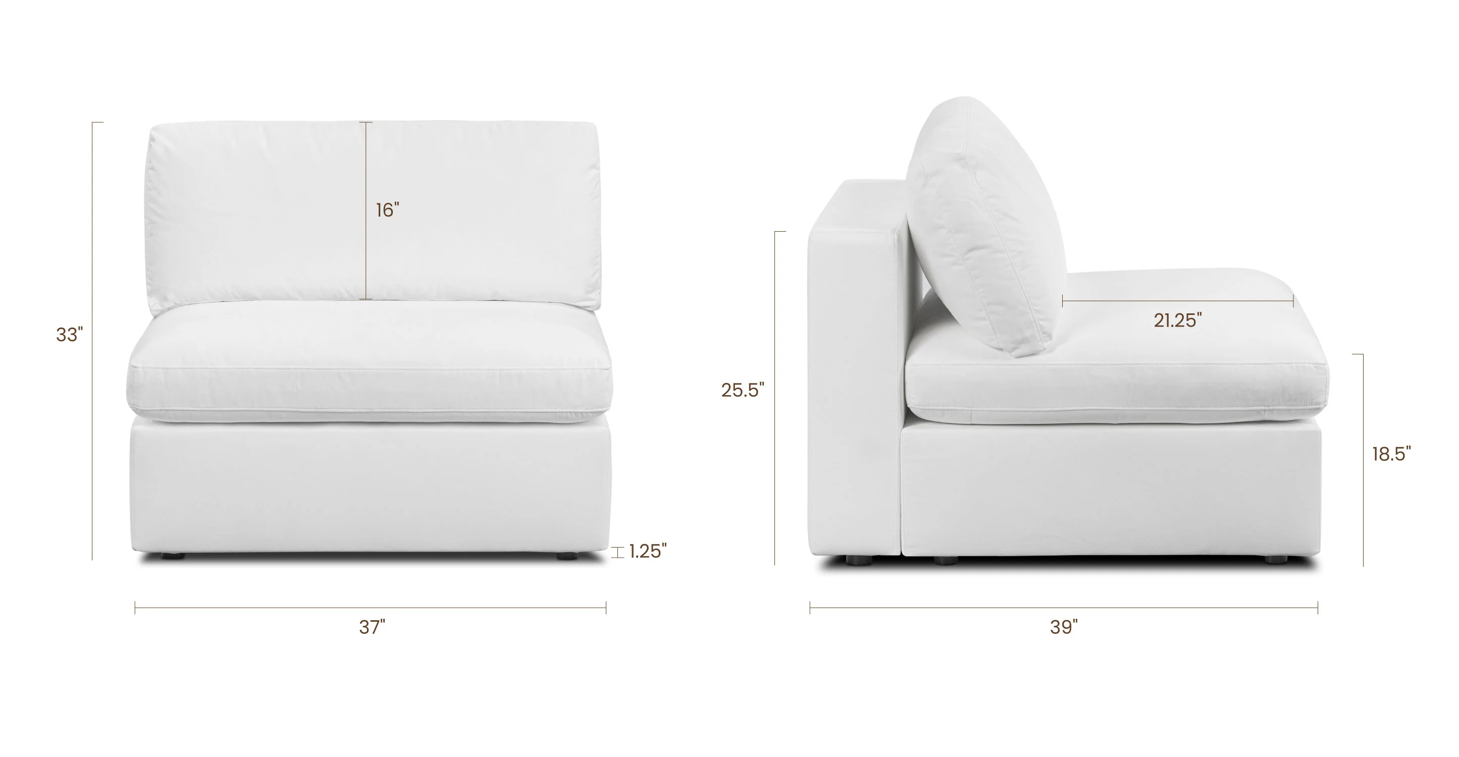 Vari Modular Armless Chair - Image 13
