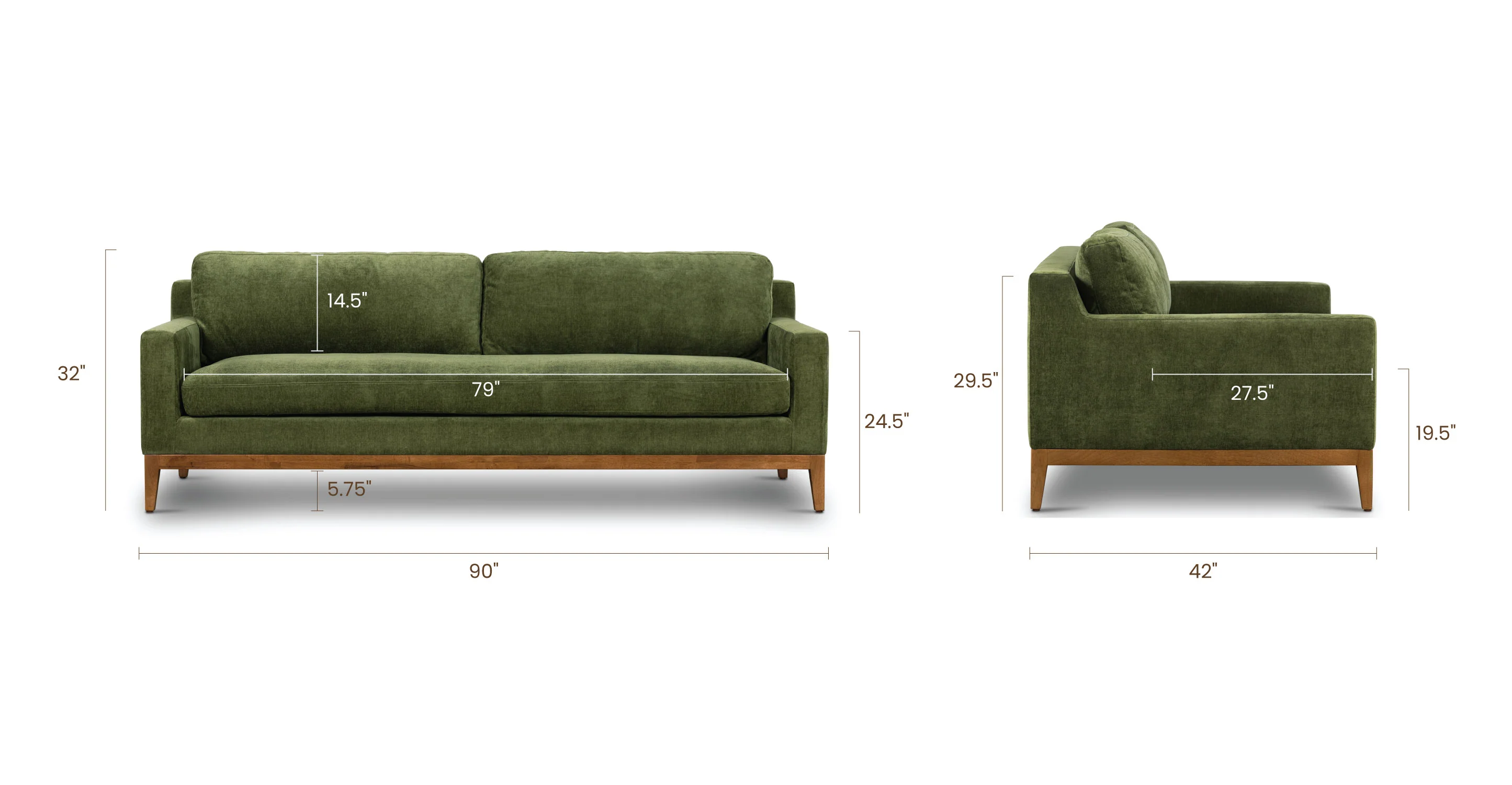 Zyon Velvet Sofa - Image 15